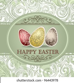 Vintage easter design. Vector. Eps 8.