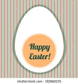 Vintage Easter egg. Easter vintage card. Vector illustration.