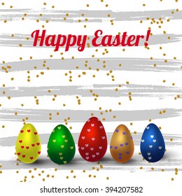 Vintage easter egg design set