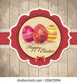 Vintage easter egg invitation design