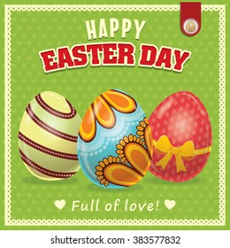 Vintage Easter Egg poster design