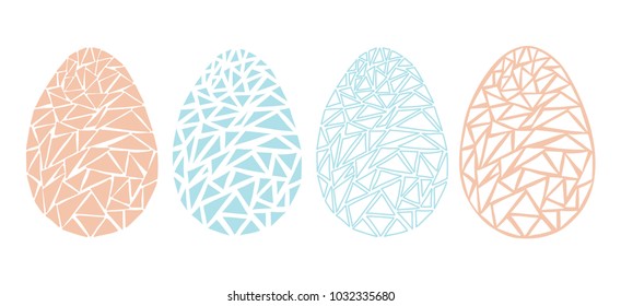 Vintage Easter eggs spring season vector isolated illustration
