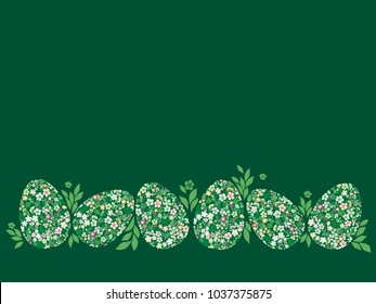 Vintage Easter Greeting Card with egg. Vector illustration for your spring happy holiday design.