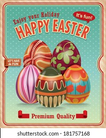 Vintage Easter poster design