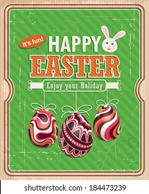 Vintage Easter poster design 