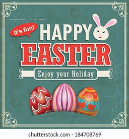Vintage Easter poster design
