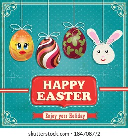 Vintage Easter poster design