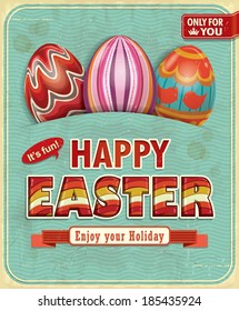 Vintage Easter poster design