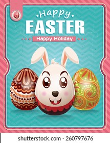 Vintage Easter poster design