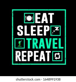 vintage eat sleep hunting repeat t-shirt design template