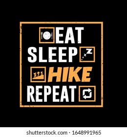 vintage eat sleep hunting repeat t-shirt design template