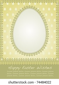 Vintage Eater holiday background. Plenty of space for your text. Vector