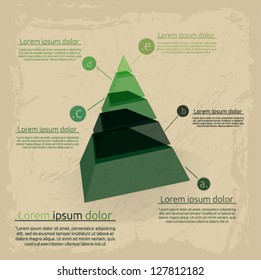 Vintage ecological infographic template. Vector illustration.