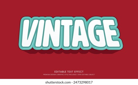 vintage editable 3d text effect template bold typography and abstract style drinks logo and brand