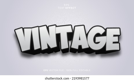Vintage editable text effect font