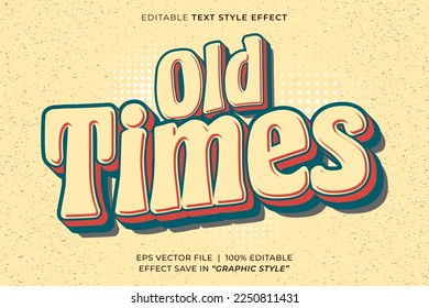 Vintage editable text effect template