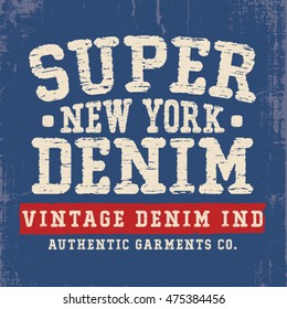 vintage effected tee print design