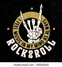 vintage effected vector design for tee print