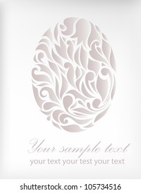 Vintage egg isolated on background with your text (vector eps 10)