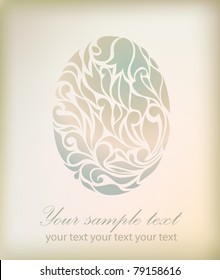 Vintage egg isolated on background with your text (vector eps 10)