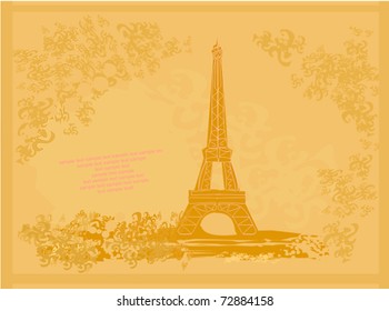 vintage eiffel card