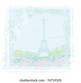 vintage eiffel card