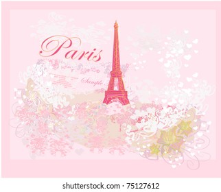 vintage eiffel card