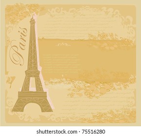 vintage eiffel card