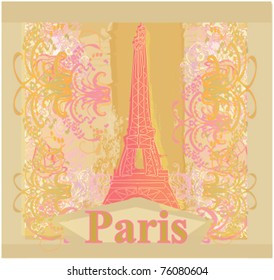 vintage eiffel card