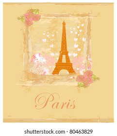 vintage eiffel card
