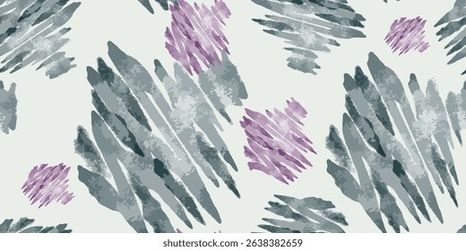 Vintage eighties exotic cheetah jaguar fur seamless pattern. Abstract ethnic camouflage art with dirty beige and grey colors. Africa graphic ink drawing. Fashion clip background.