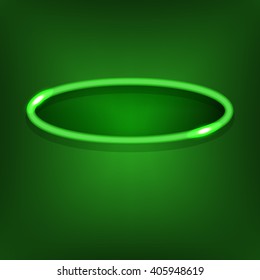 Vintage electric symbol. Neon Lights round Frames. Neon retro billboard. Neon retro billboard, signboard, signage, background. Retro neon lamp green color