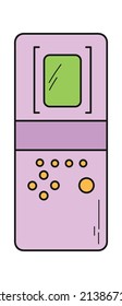 Icono de juego electrónico vintage. Ilustración del vector