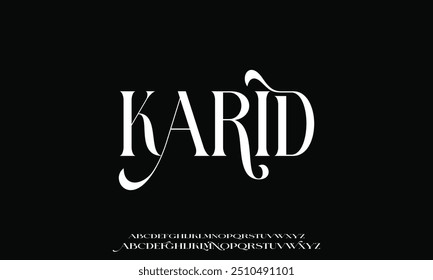 Vintage elegant alphabet letters serif fonts set. Exclusive old lettering typography font classic style. Vector illustration