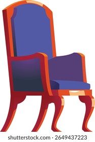 Vintage Elegant Armchair Illustration, Luxury Royal Throne Chair