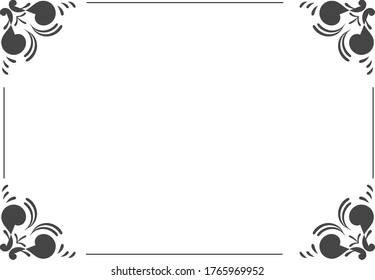 Vintage elegant black frame. Elegant black frame