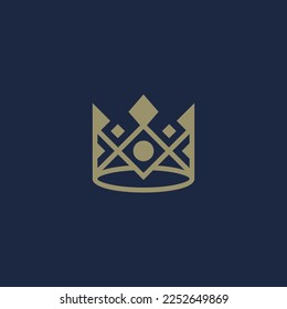 Vintage elegant Crown Logo design vector template. Vintage Crown Logo Royal King Queen concept symbol Logotype concept icon
