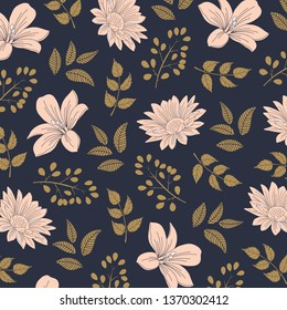 Vintage Elegant Floral Pattern. Elegant Background with floral designs. Good for Digital Print and Sublimation Techniques.