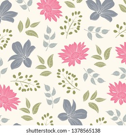 Vintage Elegant Floral Pattern. Elegant Background with floral designs. Good for Digital Print and Sublimation Techniques.