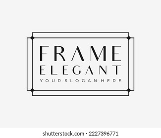 Elegante marco Vintage Borde Lujo Clásico Moderno Minimalismo Typografía Diseño
