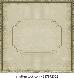 Vintage elegant frame. Grunge design