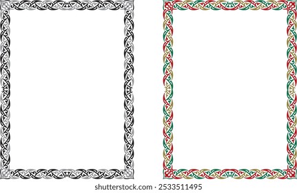 colección de marcos elegantes de Antiguas. Marcos vintage decorativos para el diseño. Conjunto de marcos de borde de ornamento decorativo