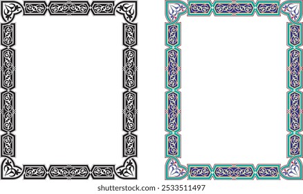 Vintage elegant frames collection. Decorative vintage frames for design. Set of decorative ornament border frames