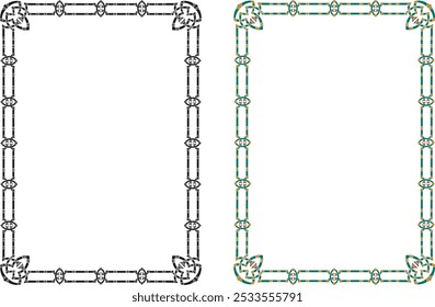 Coleção de quadros elegantes vintage. Quadros vintage decorativos para design. Conjunto de molduras decorativas de bordas ornamentadas