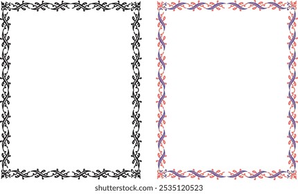 Vintage elegant frames collection. Decorative vintage frames for design. Set of decorative ornament border frames