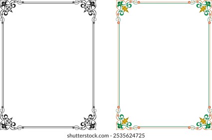 Coleção de quadros elegantes vintage. Quadros vintage decorativos para design. Conjunto de molduras decorativas de bordas ornamentadas