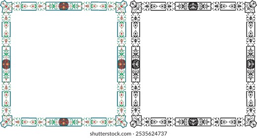 Coleção de quadros elegantes vintage. Quadros vintage decorativos para design. Conjunto de molduras decorativas de bordas ornamentadas
