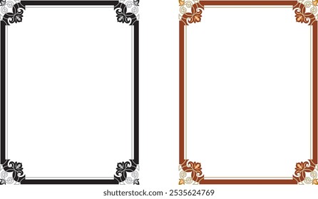 Vintage elegant frames collection. Decorative vintage frames for design. Set of decorative ornament border frames