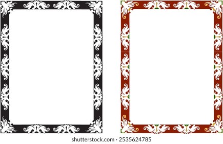 Vintage elegant frames collection. Decorative vintage frames for design. Set of decorative ornament border frames