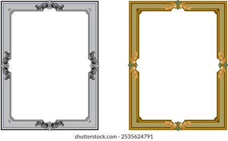 Vintage elegant frames collection. Decorative vintage frames for design. Set of decorative ornament border frames